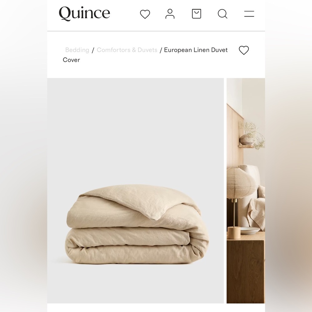Quince European Linen Duvet Cover